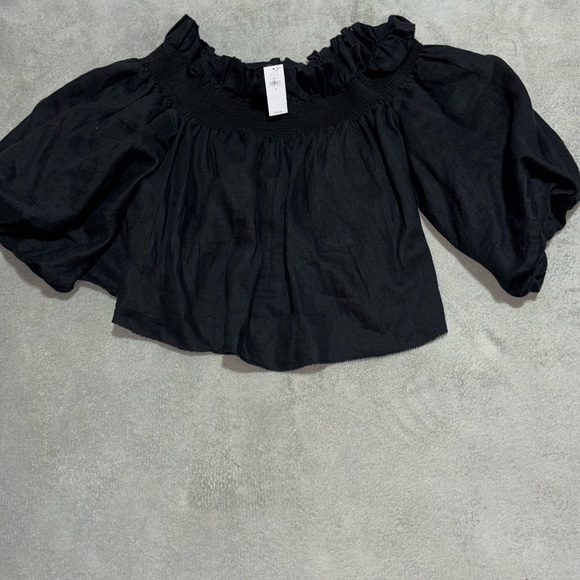 Bria linen off shoulder top, sold out - Picture 3 of 6